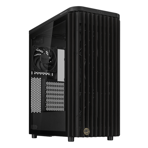 asus ház proart pa401, tápegység nélkül, fekete, Üvegfalú