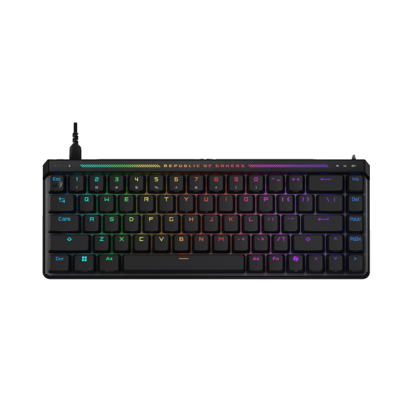 asus vezetékes billentyűzet rog falchion ace hfx usb, fekete