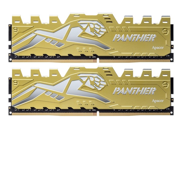 apacer memória desktop 16gb kit ddr4 panther golden (2x8gb, 3200mhz, cl16, 1.35v, hűtőbordás) apacer memória desktop 16gb kit ddr4 panther golden (2x8gb, 3200mhz, cl16, 1.35v, hűtőbordás)