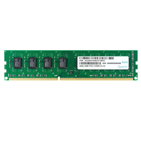 apacer memória desktop 2gb ddr3 (1333mhz, cl9, 1.5v)