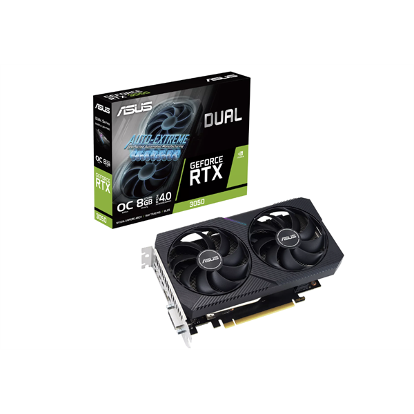 asus videokártya nvidia dual rtx3050 o8g v2 (8192mb, gddr6, 1852/14000 mhz, 128bit, hdmi/dp/dvi)