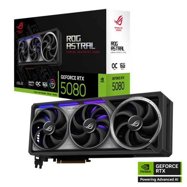 asus videokártya nvidia rog astral rtx5080 o16g gaming (16384mb, gddr7, 256bit, 2xhdmi, 3xdp)