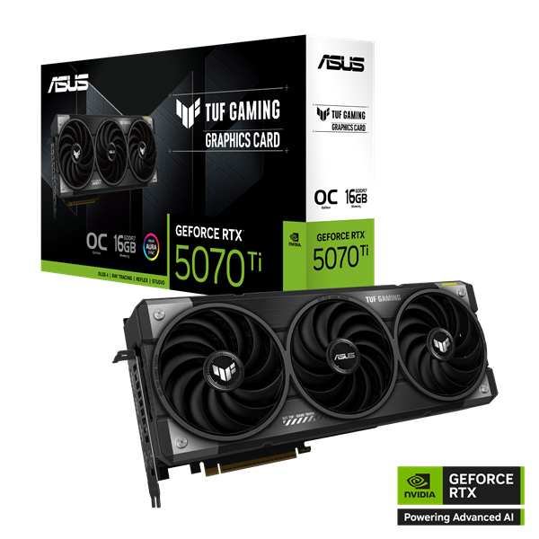 asus videokártya nvidia tuf rtx5070ti o16g gaming (16384mb, gddr7, 256bit, 2xhdmi, 3xdp)