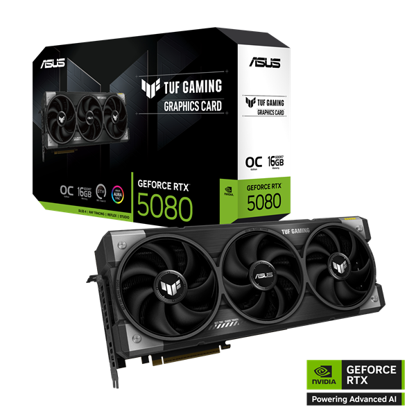 asus videokártya nvidia tuf rtx5080 o16g gaming (16384mb, gddr7, 256bit, 2xhdmi, 3xdp)