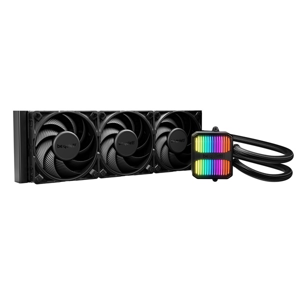 be quiet! cpu water cooler silent loop 3 360mm black (3x120mm, csatlakozó: 3pin, cső hossza: 400mm, fekete)