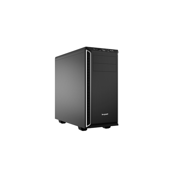be quiet! számítógépház pure base 600 silver (atx, fekete/ezüst)