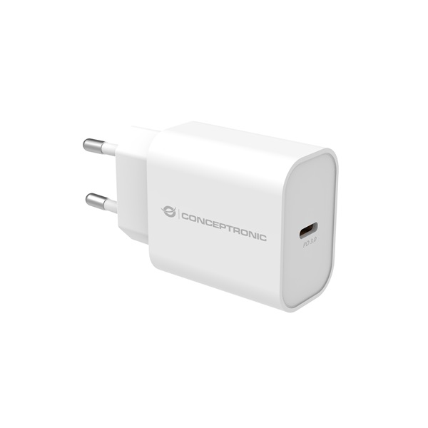 conceptronic telefon töltő adapter althea10w (usb c, 25w, fehér)