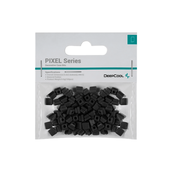 deepcool számítógépház kiegészítő pixel bk (100db, fekete, szilikon)
