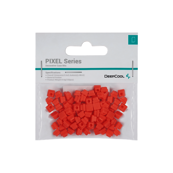 deepcool számítógépház kiegészítő pixel rd (100db, piros, szilikon)