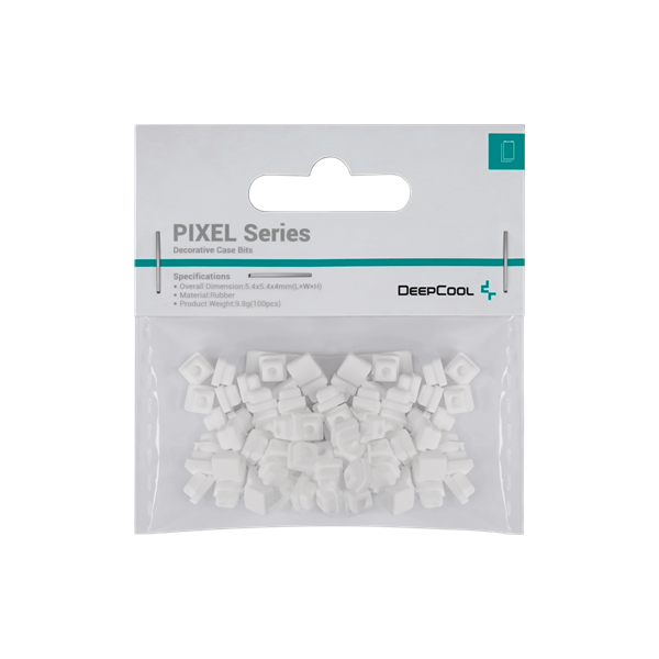 deepcool számítógépház kiegészítő pixel wh (100db, fehér, szilikon)