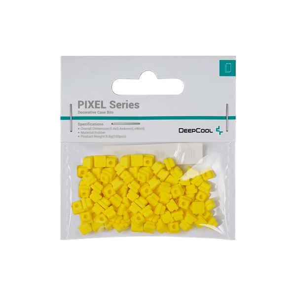 deepcool számítógépház kiegészítő pixel ye (100db, sárga, szilikon)