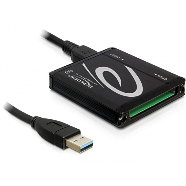 delock kártyaolvasó 91686 (usb3.0, cfast i / ii, max.: 5gb/s, aluminium, fekete)