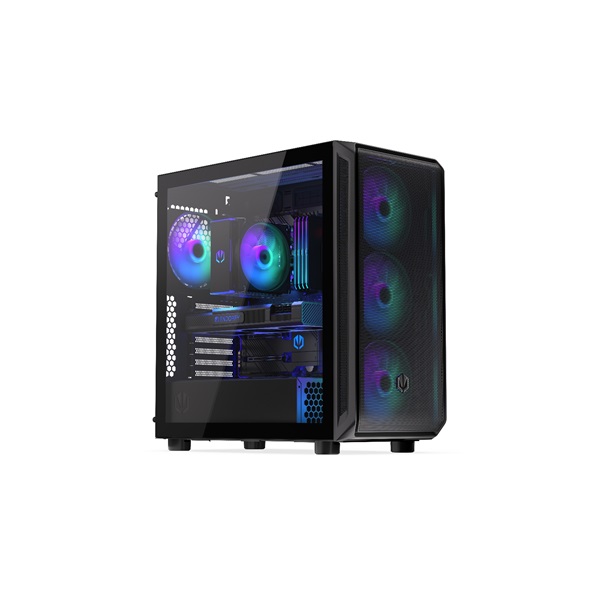 endorfy számítógépház arx 700 argb (atx /micro atx/itx, 1xusb c, 2xusb3.0, 4x14cm led ventilátor, ablakos, fekete)