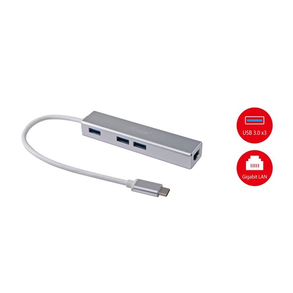 equip multifunkciós átalakító 133481 (bemenet: usb c, kimenet: 3x usb3.0/rj45(gigabit))