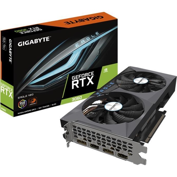 gigabyte videókártya nvidia rtx 3060 eagle (12288mb, gddr6, 192bit, 1777/15000mhz, 2xhdmi, 2xdp)