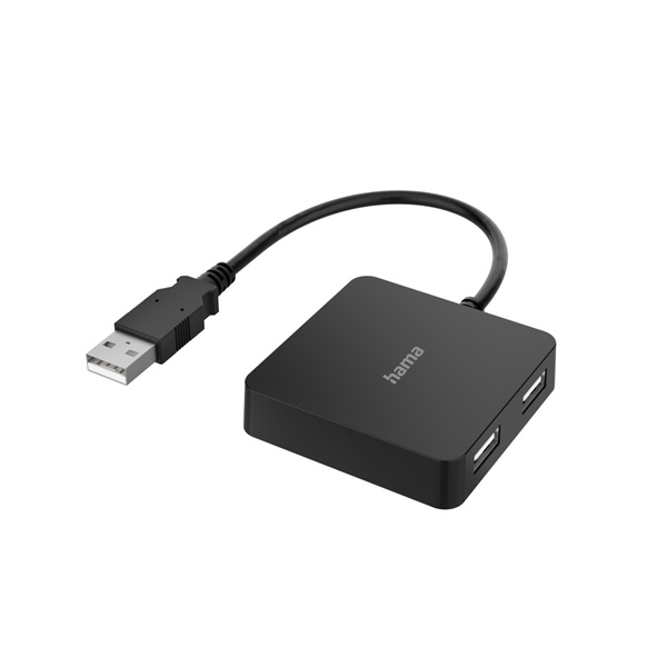 hama usb hub 200121 v2 (4xusb a, usb 2.0, fekete)