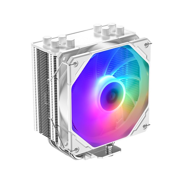 id cooling cpu cooler se 224 xts argb white (28.9db; max. 118,93 m3/h; 4pin csatlakozó, 4 db heatpipe, 12cm, pwm, led)