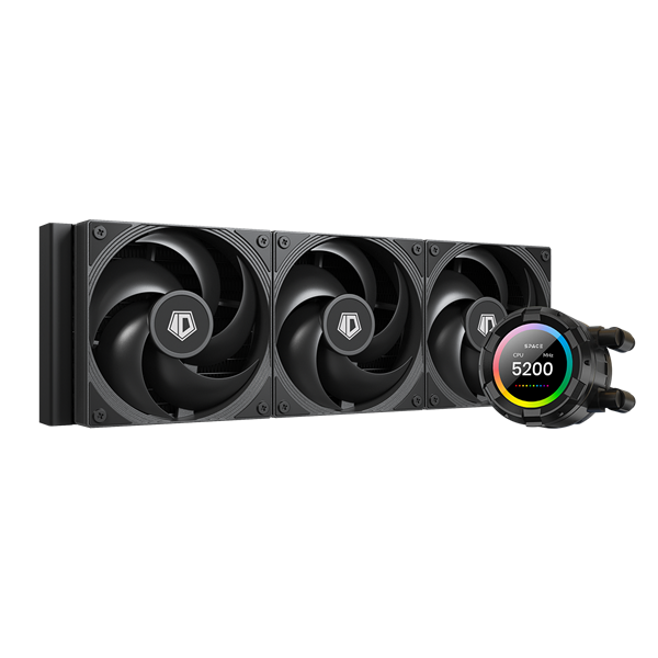 id cooling cpu water cooler sl360 pro se (27,2db; max. 98,54 m3/h; 3x12cm, a rgb led, fekete)