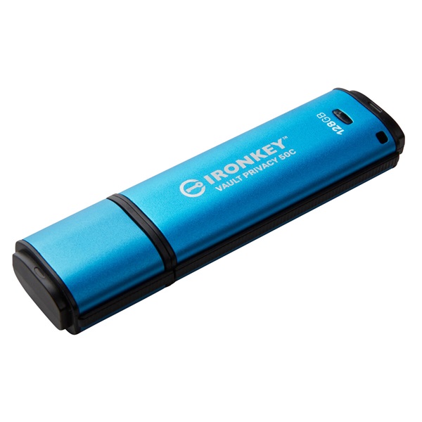 kingston pendrive 128gb usb c, ironkey vault privacy 50c aes 256 fips 197