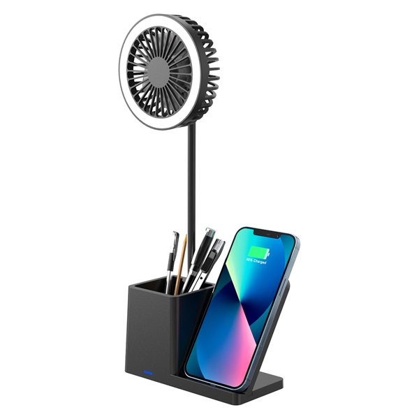 s link asztali ventilátor sl m9055 (wireless charge 10w, fekete)