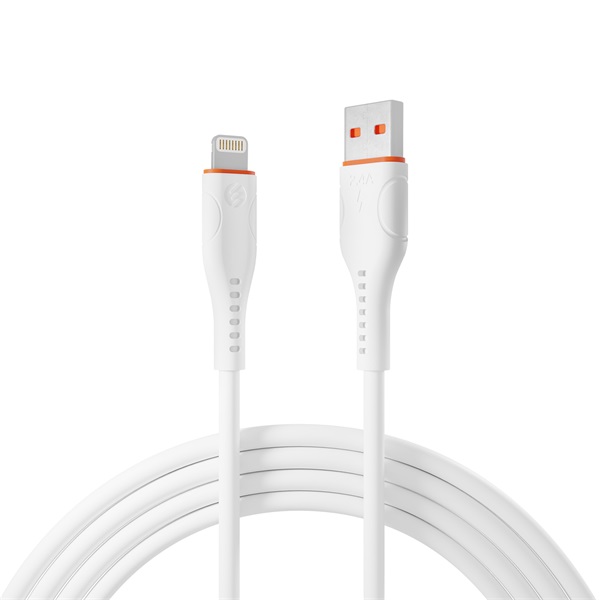s link kábel sl x207e (2a, 12w, gyorstöltés, lightning, adat+töltőkábel, fehér)