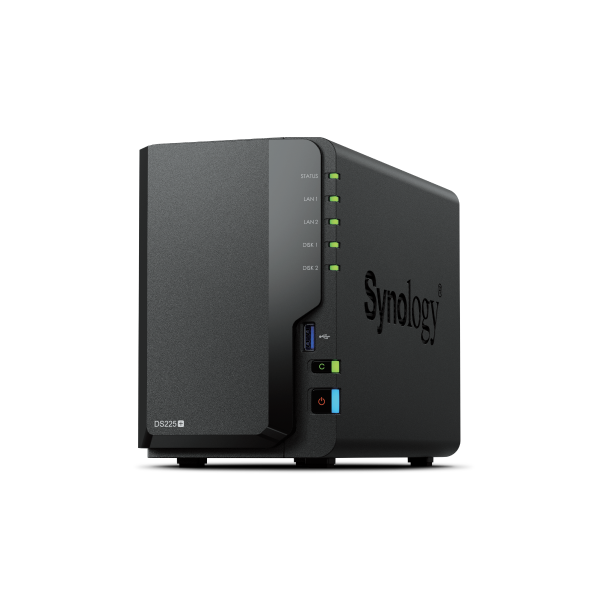 synology nas 2 fiókos ds225+ intel celeron j4125 4x2ghz, 2gb ddr4, 1x2,5gbe, 1x1gbe, 2xusb3.2gen1