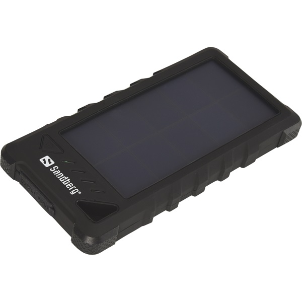 sandberg akkubank outdoor solar powerbank 16000mah (napelemes; kültéri; ip54 por és cseppálló; led lámpa; 3,4a 2xusb)