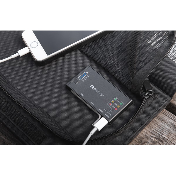 sandberg akkubank solar charger 21w 2xusb+usb c