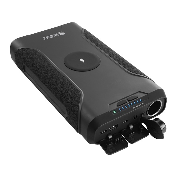 sandberg akkubank survivor powerbank 7in1 72000 (bemenet: usb c, kimenet: 2x usb c/usb a/dc, zseblámpa)