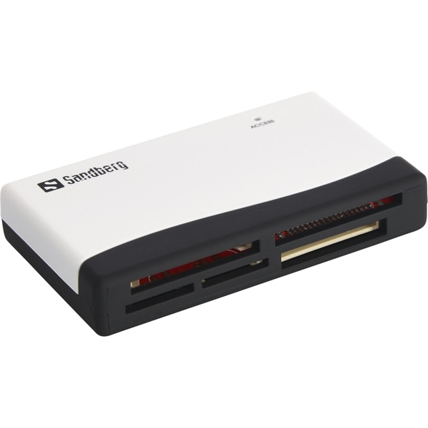 sandberg kártyaolvasó multi card reader (fehér fekete; usb; sd;sdhc;sdxc;xd;ms;cf)