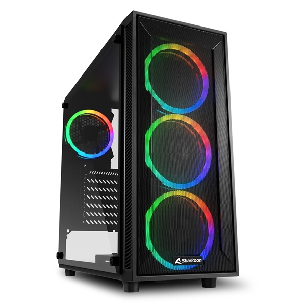 sharkoon számítógépház tg4m rgb (fekete; üveg oldal; alsó táp; atx; 4x120mm rgb ventillátor; 2xusb3.0; i/o) sharkoon számítógépház tg4m rgb (fekete; üveg oldal; alsó táp; atx; 4x120mm rgb ventillátor; 2xusb3.0; i/o)