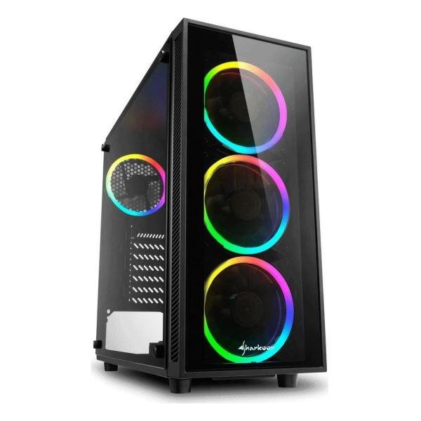 sharkoon számítógépház tg4 rgb (fekete; üveg oldal; alsó táp; atx; 4x120mm rgb ventillátor; 2xusb3.0; i/o) sharkoon számítógépház tg4 rgb (fekete; üveg oldal; alsó táp; atx; 4x120mm rgb ventillátor; 2xusb3.0; i/o)