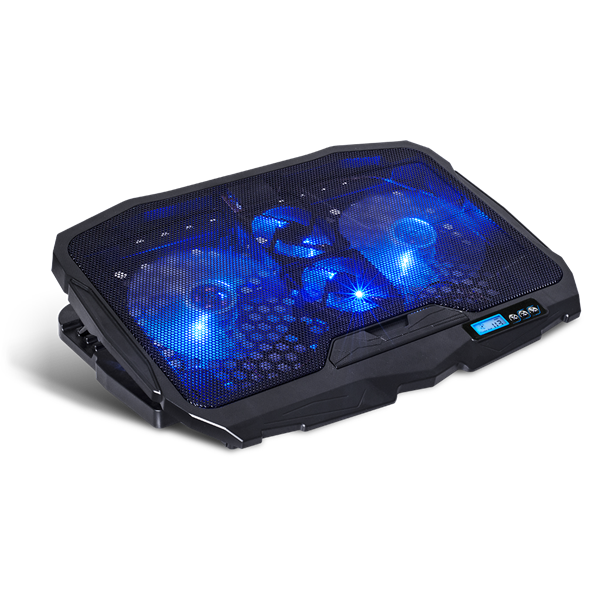spirit of gamer notebook hűtőpad 17" ig airblade 600 blue (15db; max. 95,14 m3/h; 2x12cm, led, 2xusb2.0)