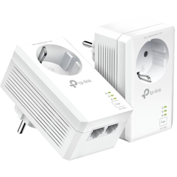 tp link powerline adapter kit tl pa7027p kit (1gbps adatátvitel; av2 szabvány; 128 bit aes, qos,max 300m, 230v aljzat)