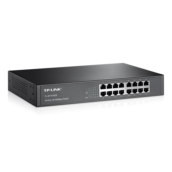 tp link switch tl sf1016ds (16 port, 100mbps; fém ház)