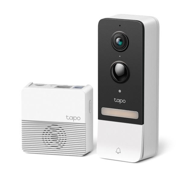 tp link vezeték nélküli ip video kaputelefon szett tapo d230s1 (5mp, 160°; ip64, sd, audio; h.264; 6700mah akku)