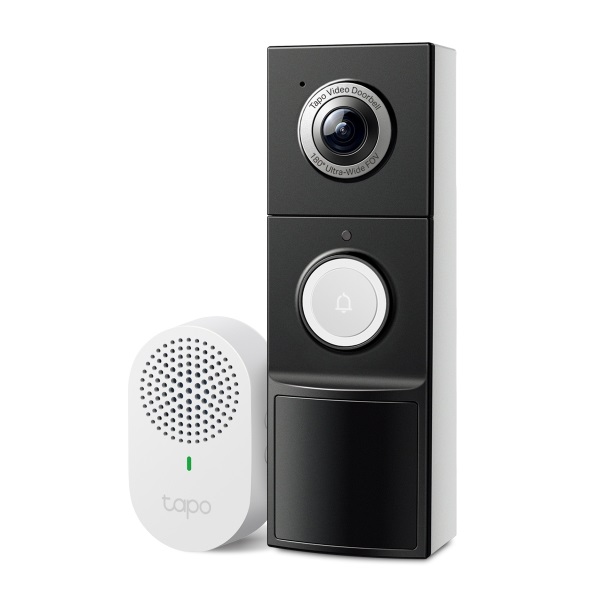 tp link vezeték nélküli ip video kaputelefon szett tapo d235 (5mp, 180°; ip66, sd, audio; h.264; 10000mah akku)