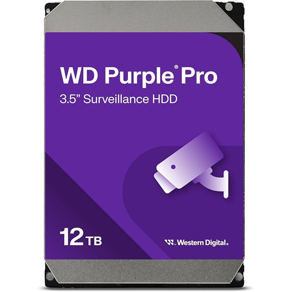 western digital belső hdd 3.5" 12tb wd122purp (7200rpm, 512 mb puffer, sata3 purple pro)