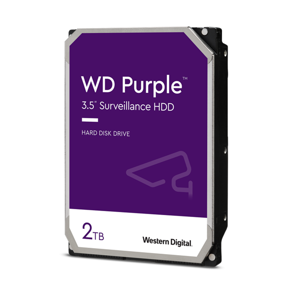 western digital belső hdd 3.5" 2tb wd23purz (5400rpm, 256mb puffer, sata3 purple (biztonságtechnikai rögzítőkbe is))