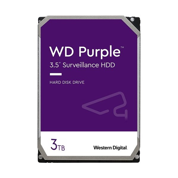 western digital belső hdd 3.5" 3tb wd33purz (5400rpm, 256mb puffer, sata3 purple (biztonságtechnikai rögzítőkbe is))