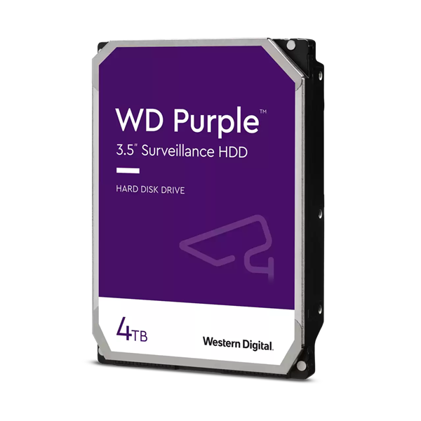 western digital belső hdd 3.5" 4tb wd43purz (5400rpm, 256mb puffer, sata3 purple (biztonságtechnikai rögzítőkbe is))