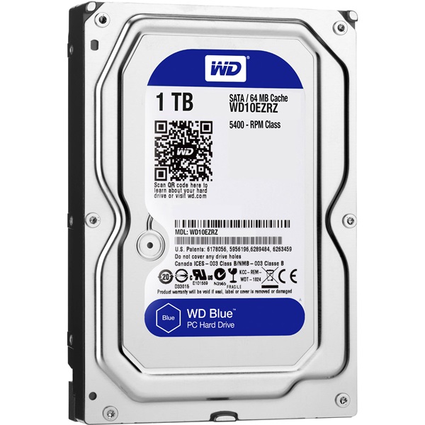 western digital belső hdd 3.5" 1tb wd10ezrz (5400rpm, 64 mb puffer, sata3 blue széria)