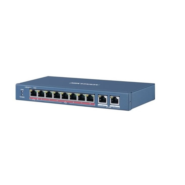 hikvision switch poe ds 3e1310hp ei (8 port 100mbps, 110w, 2xrj45 1000mbps)