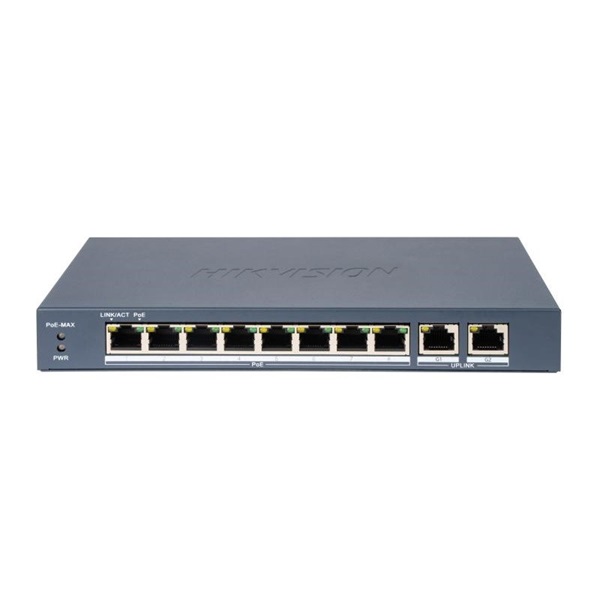 hikvision switch poe ds 3e1310p ei (8 port 100mbps, 110w, 2xrj45 1000mbps)